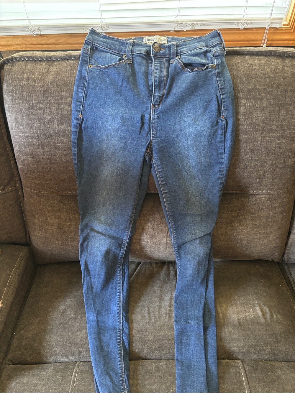 Mudd Women's Skinny Jeans in Dark Blue Denim